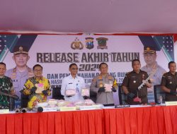 Polrestabes Surabaya Gelar Rilis Akhir Tahun 2024 dan Pemusnahan Barang Bukti