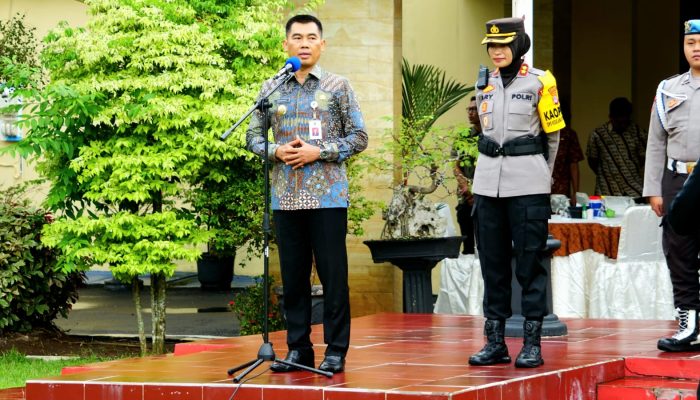 Jelang Akhir Masa Jabatan, Bupati Sunaryanta Gelar Apel Pamit Bersama Polres Gunungkidul