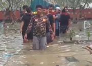 Viral !!! Warga Driyorejo Gresik Makamkan Jenazah di Tengah Banjir