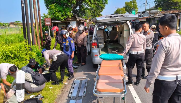 Tabrakan Sepeda Motor di Jalan Jogja-Wonosari, Bantul, Dua Pengendara Dilarikan ke Rumah Sakit