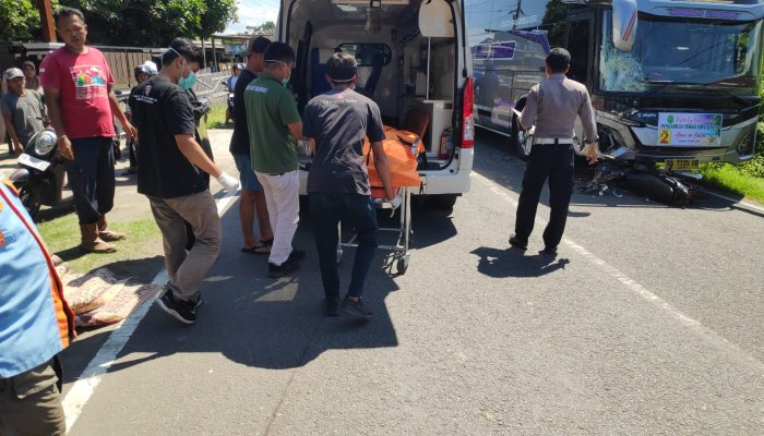 Laka Maut di Jalan Parangtritis, Pemotor Tewas Setelah Tabrak Bus