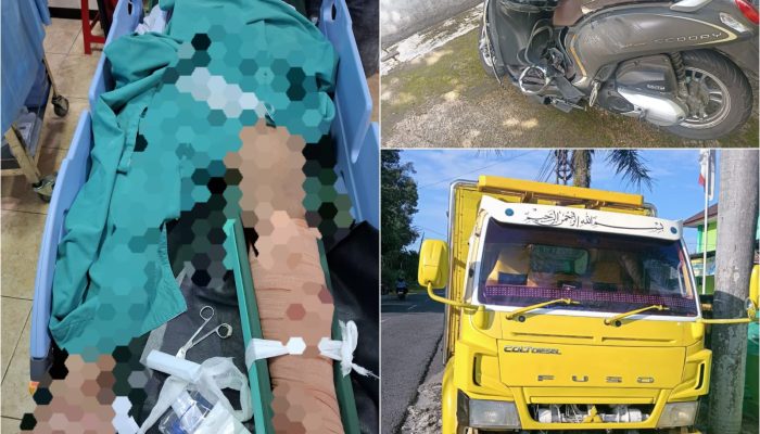 Truk Tabrak Sepeda Motor di Jalan Ngawen-Cawas, Pembonceng Patah Tulang