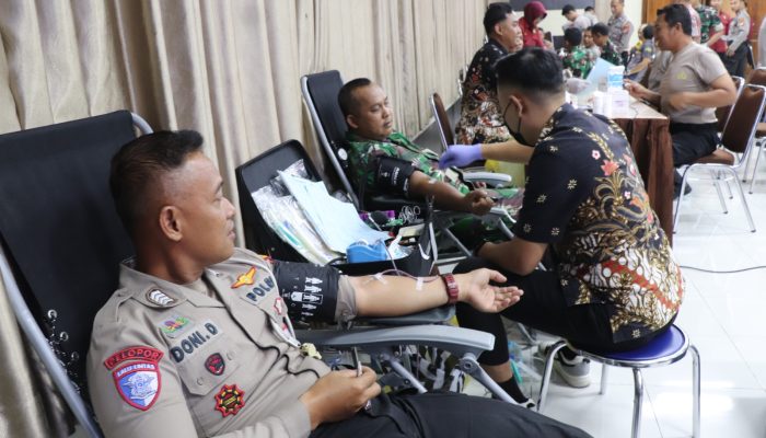 135 Orang Ikuti Donor Darah di Polres Bantul dalam Rangka Hari Bhayangkara
