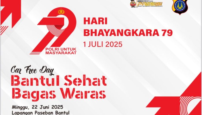 Bantul Sehat Bagas Waras, Polres Bantul Gelar Car Free Day dengan Berbagai Layanan