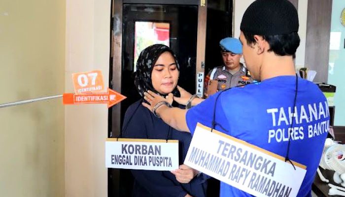 Rekonstruksi Kasus Pembunuhan Pacar di Bantul, Tersangka Mencekik Korban Hingga Tewas