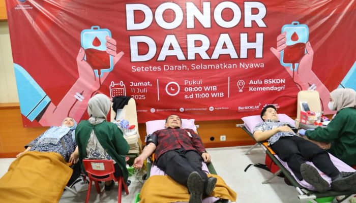 Gelar Donor Darah bersama PMI dan DWP, BSKDN Kemendagri Dorong Budaya Tanggap Darurat
