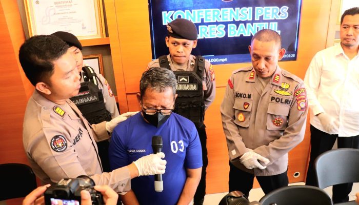 Polsek Sanden Berhasil Ungkap Kasus Pencurian Baliho, Tersangka Diancam 5 Tahun Penjara