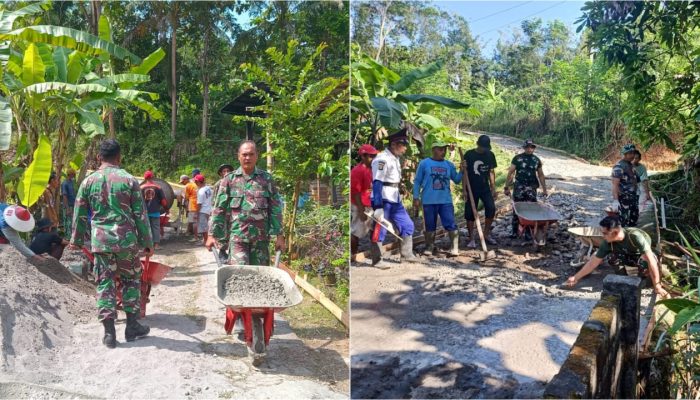 Kodim 0730/Gunungkidul Bersama Warga Laksanakan Pra TMMD Sengkuyung Tahap III di Kalurahan Nglegi