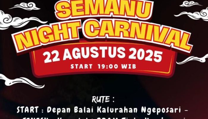 Semanu Night Carnival 2025: Angkat Tema Ketahanan Pangan, Rute Diperpendek untuk Hindari Macet