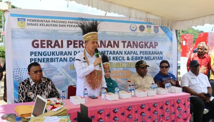 Pj Gubernur Papua Agus Fatoni Tinjau Langsung Gerai Perikanan Tangkap di Pulau Cina Kecil: Dorong Legalitas-Kesejahteraan Nelayan