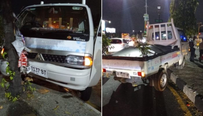Ngebut Kejar Lampu Merah, Suzuki Carry Tabrak Pejalan Kaki Hingga Terpental
