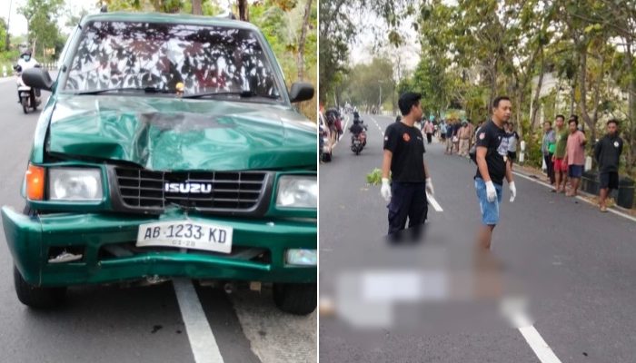 Pejalan Kaki di Gunungkidul Tewas Ditabrak Mobil Panther saat Menyeberang Jalan