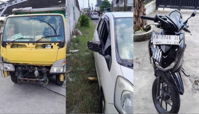 Beat Oleng Usai Senggol Jazz, Pemotor Alami Patah Bahu