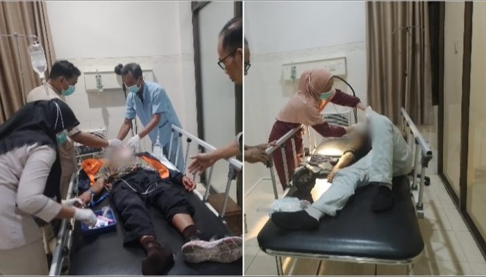 Adu Banteng di Jalan Jogja-Wonosari, Dua Pemotor Tersungkur Bersimbah Luka