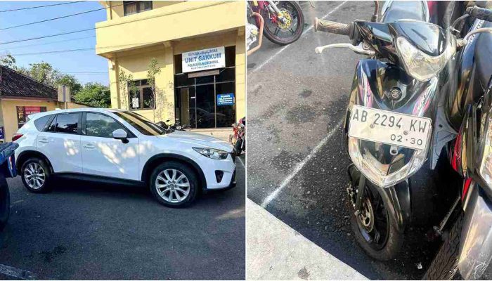 Mazda Vs Mio di Bundaran Taman Bunga Wonosari, Dua Perempuan Luka Serius