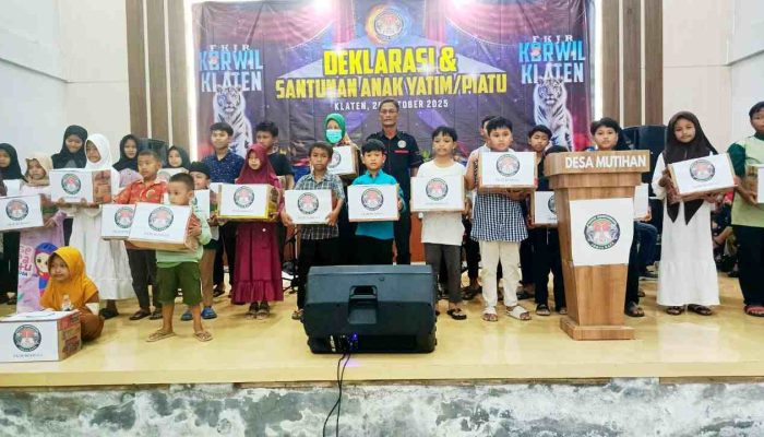 Deklarasi FKJR Klaten Berlangsung Meriah, Puluhan Anak Yatim Terima Santunan
