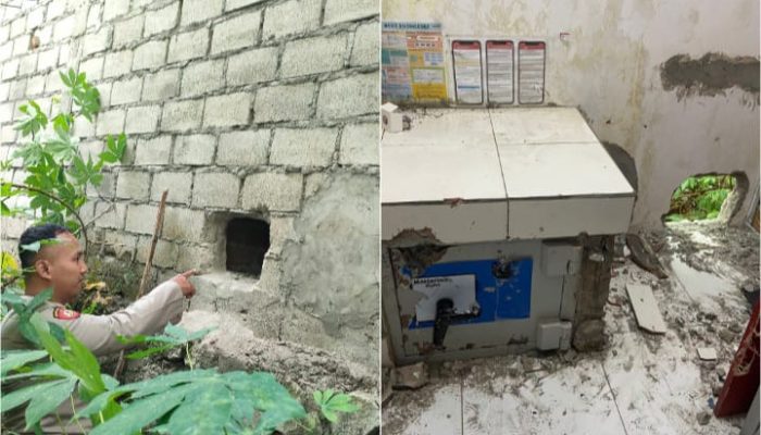 Aksi Bobol Tembok, Maling Gondol Uang dan Rokok dari Alfamart