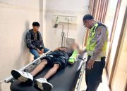 Motor Disenggol Lalu Tertabrak, Pengendara Motor Patah Tulang