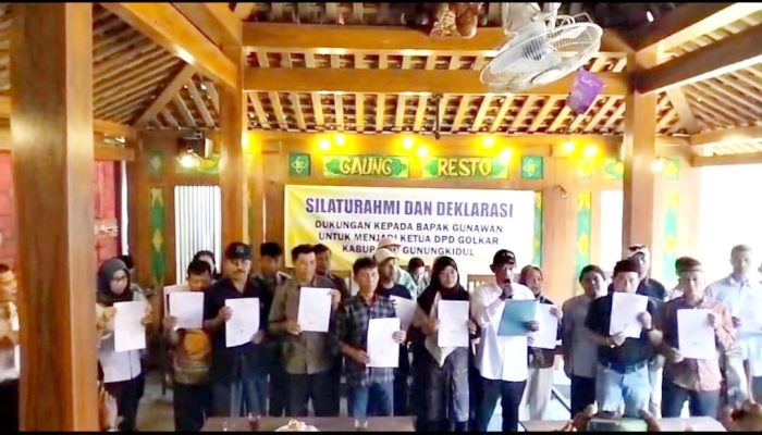 Peta Dukungan Mulai Terbaca, Kader 14 Kapanewon Golkar Gunungkidul Dukung Gunawan
