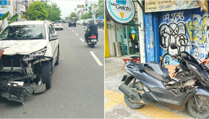 Micro Sleep Jadi Pemicu, Mobil Rush Tabrak Motor di Depan My Gelato Jogja