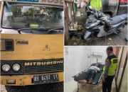 Motor Honda Beat Tabrak Truk dari Arah Berlawanan Usai Terpeleset Solar