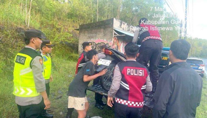 Aksi Balap Liar Digagalkan! Puluhan Remaja Dibubarkan Polisi di JJLS Monggol