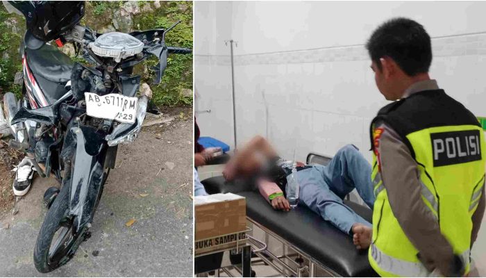 Kecelakaan di Bunder Patuk, 5 Pelajar Terluka, 2 Gegar Otak dan 1 Patah Tangan