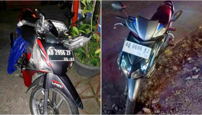 Motor Tabrak dari Belakang di Simpang Druwo Sewon, Pengendara Supra Patah Kaki