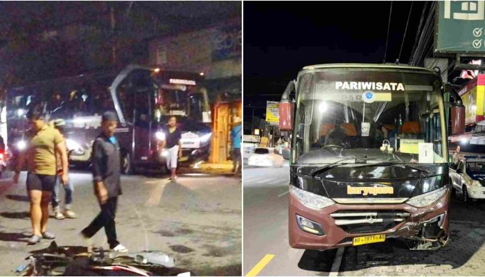 Laka Maut Minggu Malam, Pemotor Meninggal Dunia Usai Adu Banteng dengan Bus