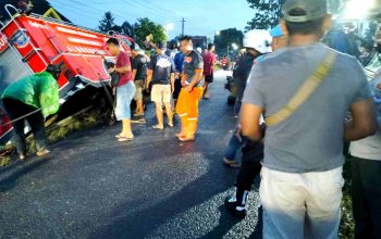 Jalan Licin dan Sempit, Mobil Damkar Bantul Alami Kecelakaan Tunggal