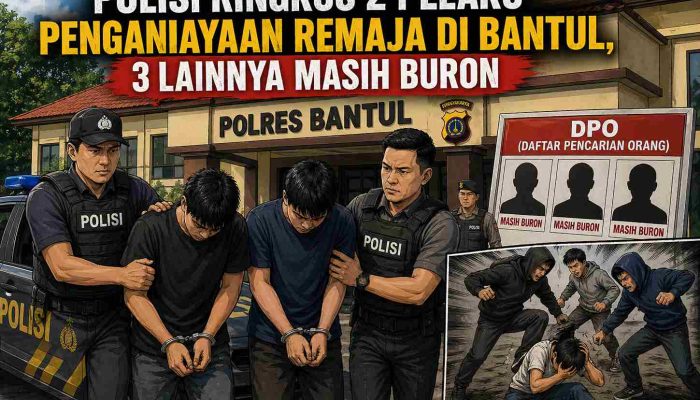 Polisi Ringkus 2 Pelaku Penganiayaan Remaja di Bantul, 3 Lainnya Masih Buron