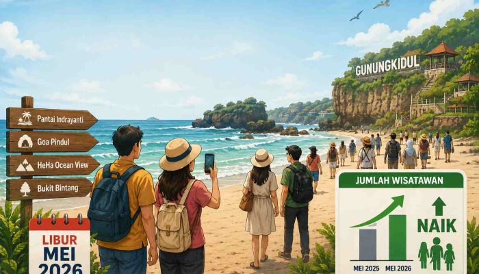Jumlah Wisatawan Gunungkidul Naik Saat Libur Mei 2026, PAD Tembus Rp21 Miliar