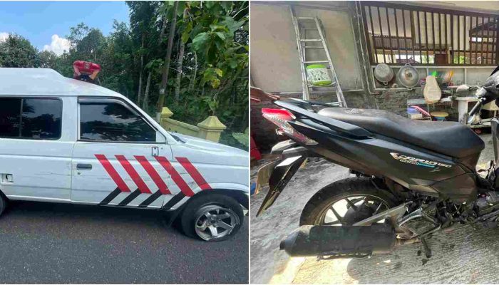 Nyalip di Jalur Berlawanan, Ambulans dan Honda Vario Bertabrakan di Patuk