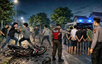 Usai Tawuran di Bok Kuning Pengasih, Motor NMAX Tabrak Plakat di Depan SMKN 2