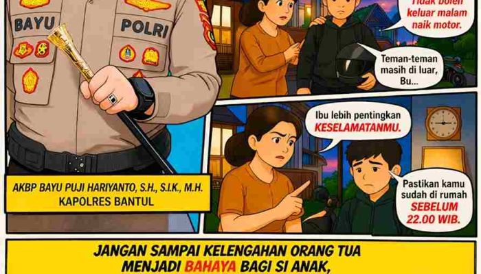 Tekan Klitih dan Tawuran, Polres Bantul Minta Orang Tua Jemput Anak Sebelum 22.00 WIB