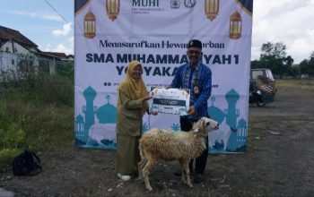 Tebar Kepedulian, SMA Muhammadiyah 1 Salurkan 44 Kambing Kurban untuk AUM se-DIY