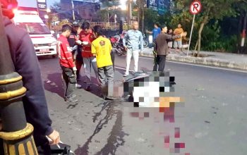 Pemotor Meninggal usai Tabrak Kendaraan Tak Dikenal di Jalan KH Agus Salim Wonosari