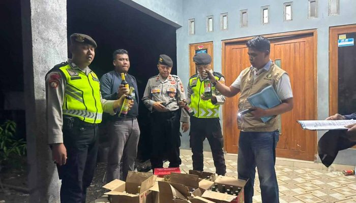 Operasi Semalam, Polres Bantul Amankan 146 Botol Miras di Sanden, Kasihan, dan Pandak