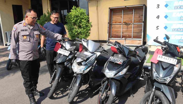 Polsek Sedayu Tangkap Dua Residivis Pelaku Curanmor di Bantul, Berbekal Rekaman CCTV