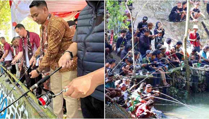 Sambut Hari Bhayangkara Ke-80, Polres Gunungkidul Gelar Mancing Bersama 1.000 Warga