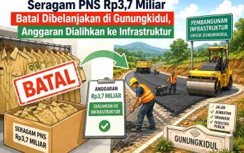 Seragam PNS Rp3,7 Miliar Batal Dibelanjakan di Gunungkidul, Anggaran Dialihkan ke Infrastruktur