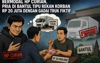 Bermodal HP Curian, Pria di Bantul Tipu Rekan Korban Rp 20 Juta dengan Gadai Truk Fiktif