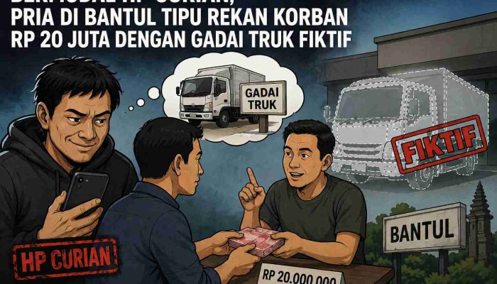 Bermodal HP Curian, Pria di Bantul Tipu Rekan Korban Rp 20 Juta dengan Gadai Truk Fiktif