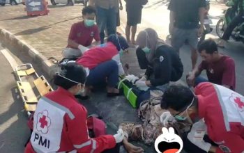 Kecelakaan Beruntun Tiga Sepeda Motor di Simpang Tegalsari, Satu Korban Patah Tulang