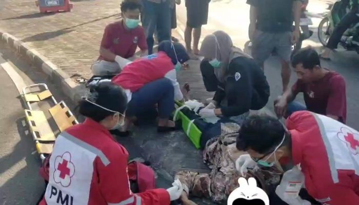Kecelakaan Beruntun Tiga Sepeda Motor di Simpang Tegalsari, Satu Korban Patah Tulang