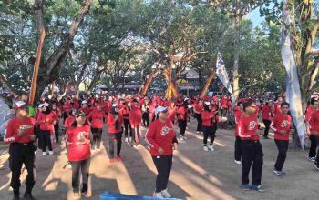 HUT Bhayangkara ke-80, Polsek Tepus Libatkan Ribuan Warga dalam Aksi Bersih Pantai dan Senam Massal