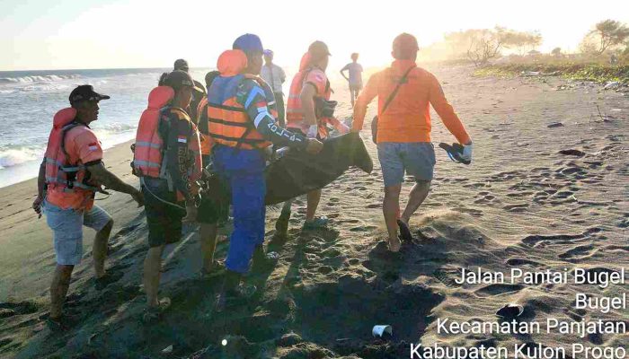 Mayat Bocah Korban Tenggelam di Pantai Goa Cemara Ditemukan Mengapung di Pantai Bugel Kulonprogo