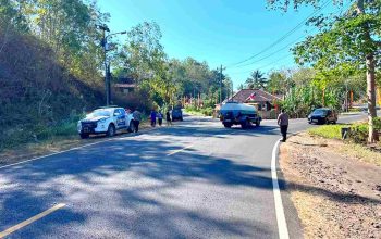 Bus Tabrak Motor di Pertigaan Baros Kidul Saptosari, Pengendara Tak Sadarkan Diri
