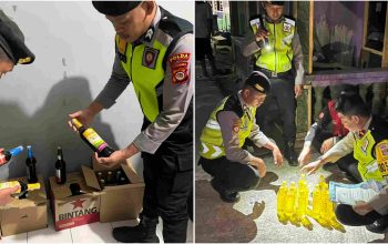 Polisi Gerebek 11 Lokasi di Bantul, 209 Barang Bukti Miras Diamankan