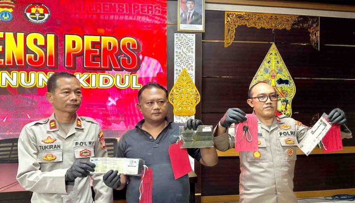 Pelaku Curanmor di Serut Gedangsari Ditangkap, Polisi Amankan Motor Beserta STNK dan BPKB